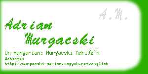 adrian murgacski business card